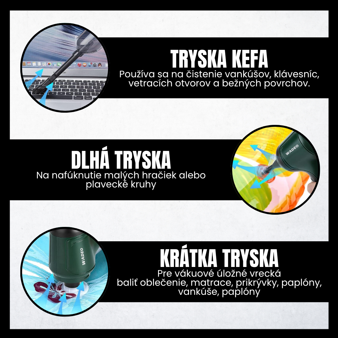 Prenosný vysávač do auta 3 v 1