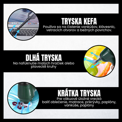 Prenosný vysávač do auta 3 v 1