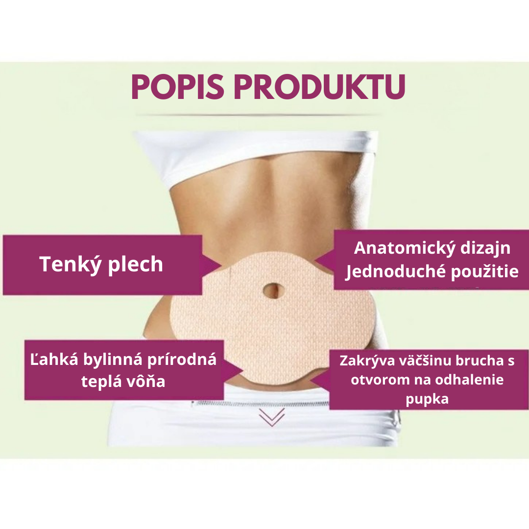 Náplasti na chudnutie na brucho - BALENIE 5 ks
