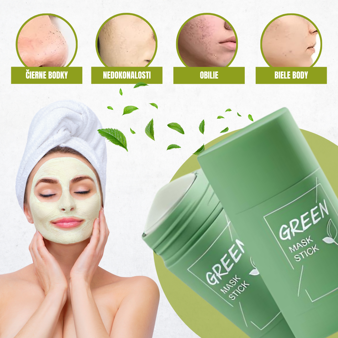 Zelená maska na tvár Ponuka 3 x 1